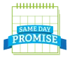 same-day-guarantee-chiropractic-medium Same day promise logo.
