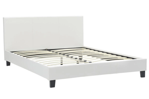 Κρεβάτι Nevil  150x200 PU χρώμα λευκό ματ