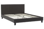 Κρεβάτι Nevil  διπλό 150x200 PU σκούρο καφέ ματ