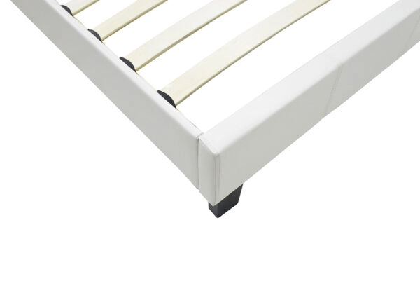 Κρεβάτι Nevil  100x200 PU χρώμα λευκό ματ