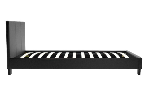 Κρεβάτι Nevil 100x200 PU χρώμα μαύρο ματ