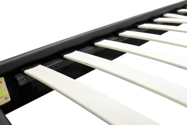 Κρεβάτι Nevil 100x200 PU χρώμα μαύρο ματ