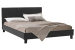 Κρεβάτι Nevil  150x200 PU χρώμα μαύρο ματ