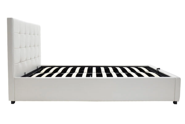Κρεβάτι Roi  160x200 PU λευκό ματ + αποθηκευτικό χώρο