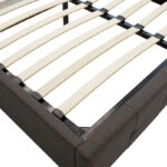 Κρεβάτι Roi 160x200 ύφασμα ανθρακί + αποθηκευτικό χώρο
