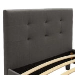 Κρεβάτι Mago  ύφασμα ανθρακί 100x200εκ