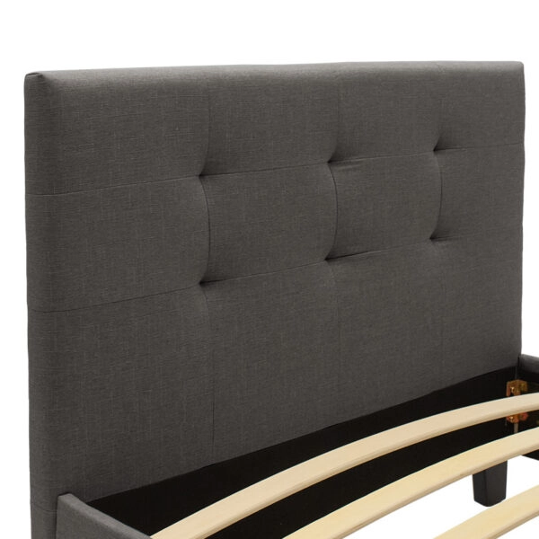 Κρεβάτι Mago  ύφασμα ανθρακί 100x200εκ