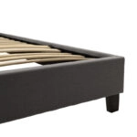 Κρεβάτι Mago  ύφασμα ανθρακί 100x200εκ