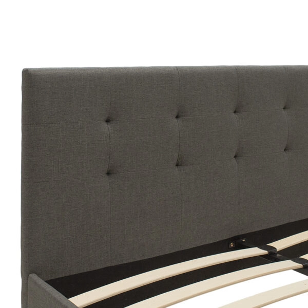 Κρεβάτι Mago  ύφασμα ανθρακί 150x200εκ