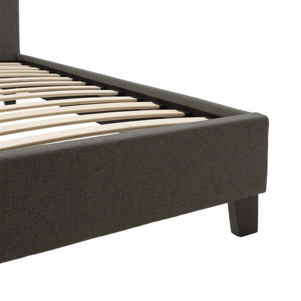 Κρεβάτι Mago  ύφασμα ανθρακί 150x200εκ