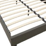 Κρεβάτι Mago  ύφασμα ανθρακί 150x200εκ