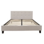 Κρεβάτι Mago  ύφασμα εκρού 160x200εκ