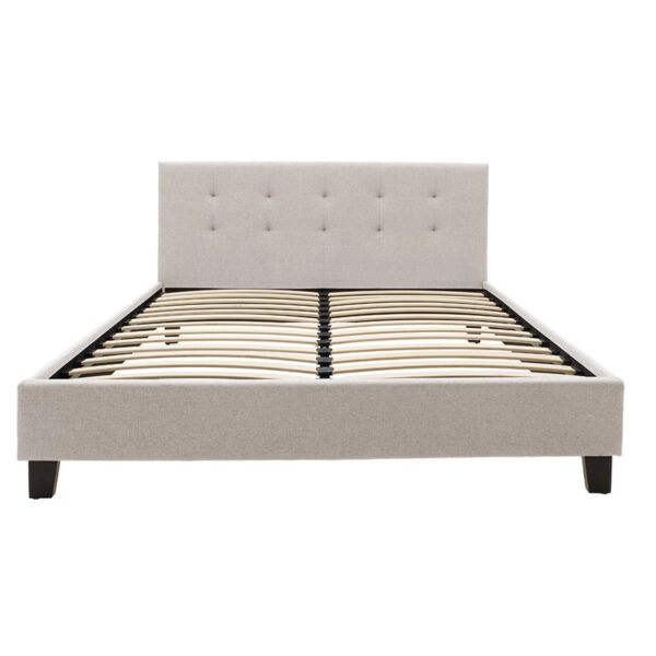 Κρεβάτι Mago  ύφασμα εκρού 160x200εκ