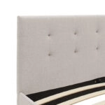 Κρεβάτι Mago  ύφασμα εκρού 160x200εκ