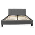 Κρεβάτι Mago  ύφασμα ανθρακί 160x200εκ