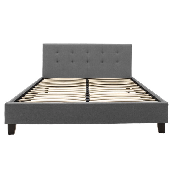 Κρεβάτι Mago  ύφασμα ανθρακί 160x200εκ