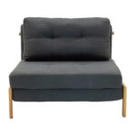 Πολυθρόνα-κρεβάτι Fancy με ύφασμα ανθρακί 95x98x70εκ