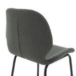 Σκαμπό bar Impel  μεταλλικό μαύρο-ύφασμα ανθρακί