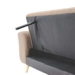 Καναπές-κρεβάτι Carmelo με μπεζ-καφέ ύφασμα 214x80x86εκ