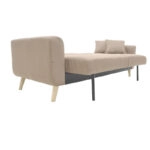 Καναπές-κρεβάτι Carmelo με μπεζ-καφέ ύφασμα 214x80x86εκ