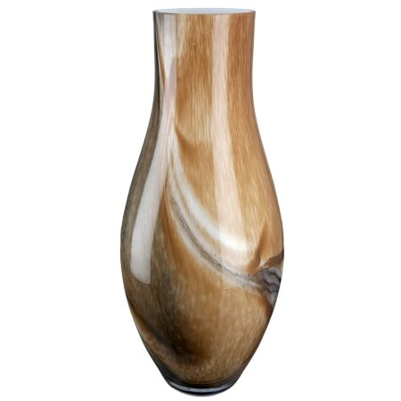 Βάζο  Καφέ Γυαλί 40cm