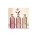 Βάζο Μπουκάλι Γυαλί 20cm Σε 3 Χρώματα