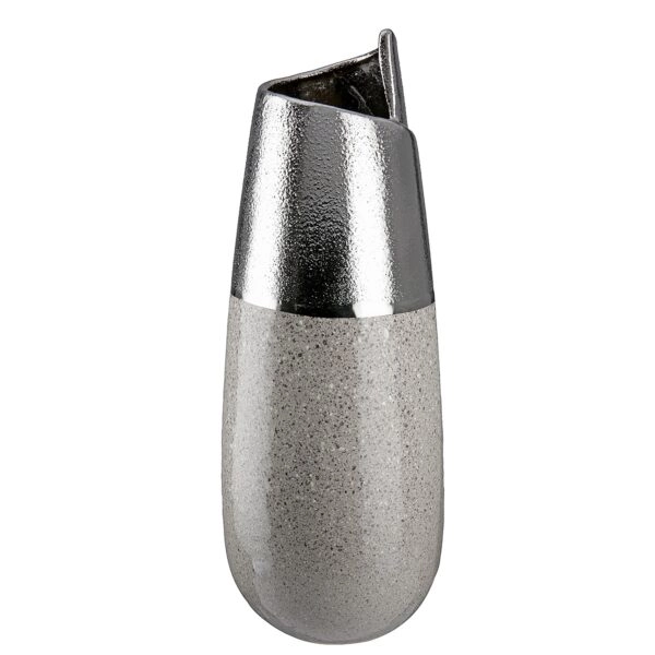 Βάζο  Ασημί/Γκρι Κεραμικό 12.5x12.5x28cm