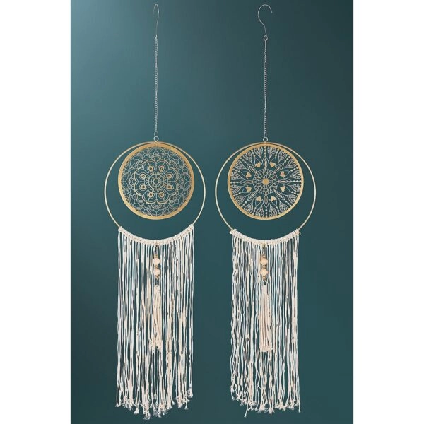 Διακοσμητικό Κρεμαστό ArteLibre Μάτι Χρυσό Μέταλλο/Ύφασμα 24x95cm Σε 2 Σχέδια