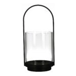 Φανάρι  Μαύρο Μέταλλο/Γυαλί 45cm