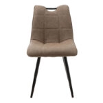Καρέκλα Nely  PU καφέ antique-μαύρο πόδι