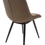 Καρέκλα Nely  PU καφέ antique-μαύρο πόδι