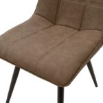 Καρέκλα Nely  PU καφέ antique-μαύρο πόδι