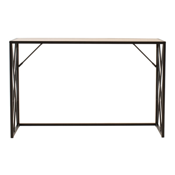 Κονσόλα Ivy  χρώμα καρυδί-μαύρο 120x35x75εκ