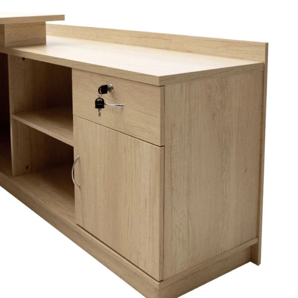 Γραφείο εργασίας επαγγελματικό Amazon  δεξιά γωνία χρώμα sonoma 180x160x76εκ
