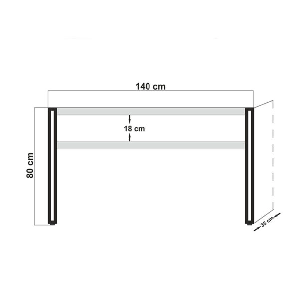 Êïíóüëá PWF-0241  ÷ñþìá ðåýêïõ-ìáýñï 140x35x80åê