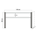 Êïíóüëá PWF-0241  ÷ñþìá ðåýêïõ-ìáýñï 140x35x80åê