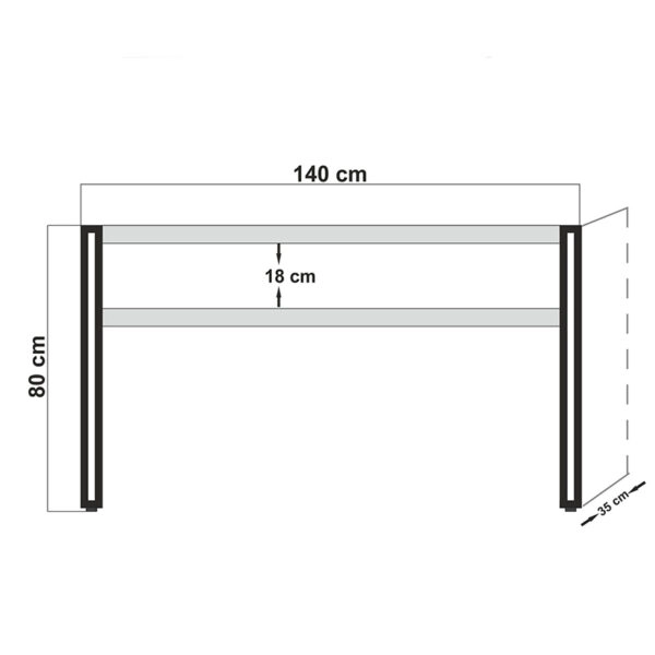 Êïíóüëá PWF-0241  ÷ñþìá ðåýêïõ-ìáýñï 140x35x80åê