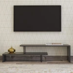 Έπιπλο τηλεόρασης Ferocity χρώμα ανθρακί 120x30x45εκ