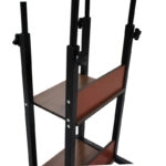 Βοηθητικό τραπέζι Babs  τροχήλατο καρυδί-μαύρο 60x40x71-92εκ