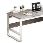 Γραφείο Salto  με συρταριέρα-MDF γκρι-λευκό 120x48x74εκ