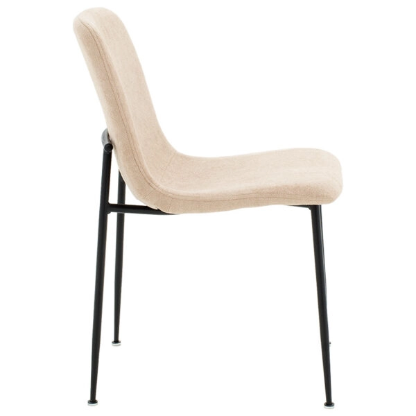 Καρέκλα Gratify ύφασμα εκρού-πόδι μαύρο