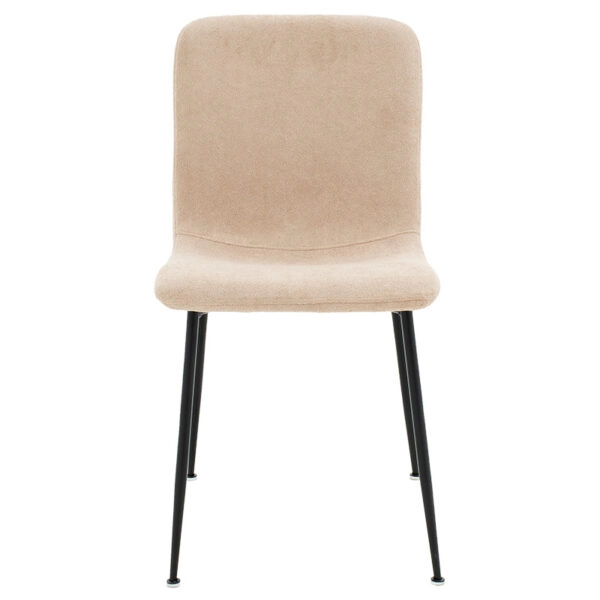 Καρέκλα Gratify ύφασμα εκρού-πόδι μαύρο