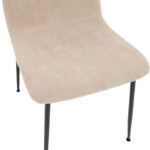 Καρέκλα Gratify ύφασμα εκρού-πόδι μαύρο