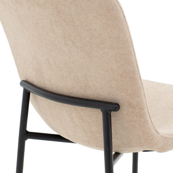 Καρέκλα Gratify ύφασμα εκρού-πόδι μαύρο