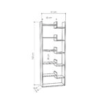 Βιβλιοθήκη Oppa χρώμα λευκό 61x22x162εκ