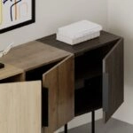 Μπουφές Estella  φυσικό-καρυδί 150x42x79.5εκ