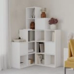 Βιβλιοθήκη Paleo  λευκό μελανίνη 150.8x28x150.8εκ
