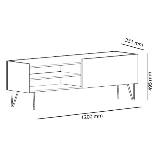 ¸ðéðëï ôçëåüñáóçò Veronica  ÷ñþìá áíèñáêß-öõóéêü 120x33x49,5åê