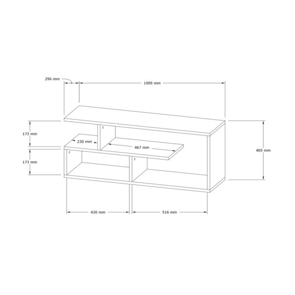 ¸ðéðëï ôçëåüñáóçò Waldo  ëåõêü ìåëáìßíçò 100x29,5x40åê