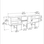 Έπιπλο τηλεόρασης Kevan  καρυδί-μαύρο πόδι 180x35x65εκ